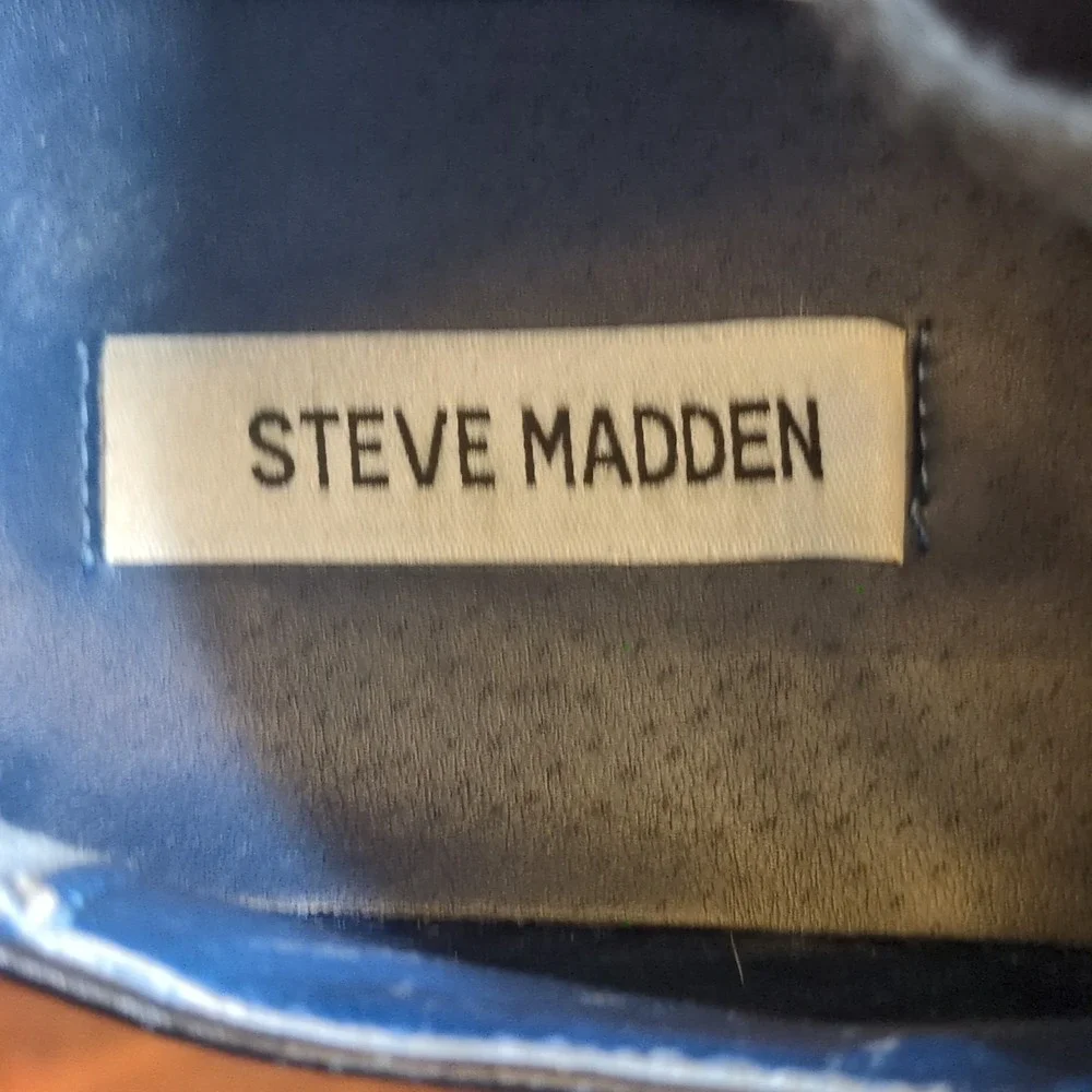 Steve Madden Oxfords Mens P-Loftt‎ Black 12 Leather Dress Shoes Wingtips